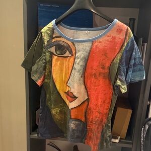 Abstract Multicolor Short Sleeve Women's Tee - no tags